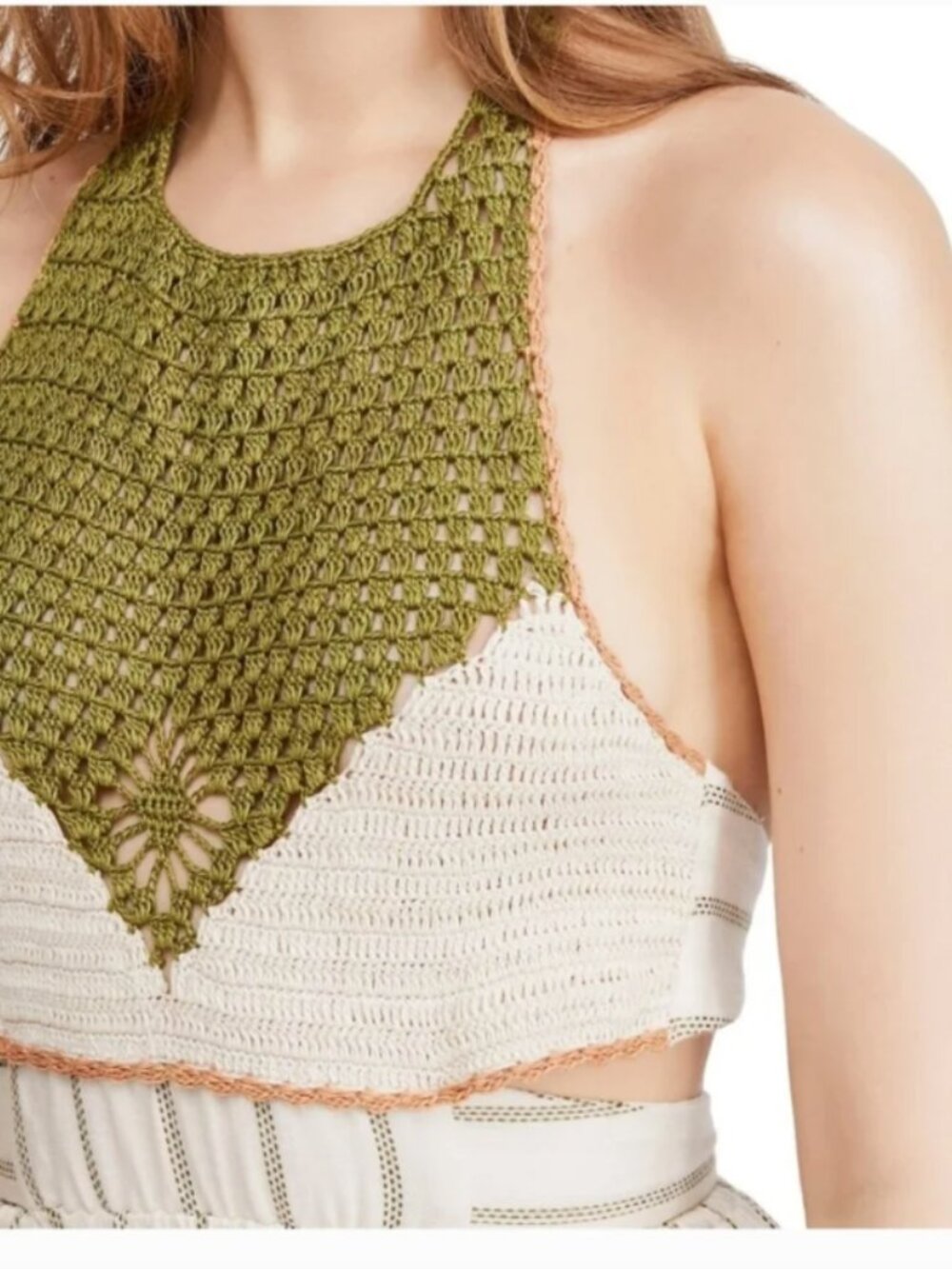 FREE PEOPLE (NWT) Harper Maxi Dress, Crochet, Beach, Size Large - Picture 3 of 10